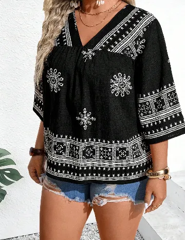 Bluza SHEIN CURVE, negru