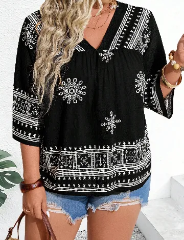 Bluza SHEIN CURVE, negru