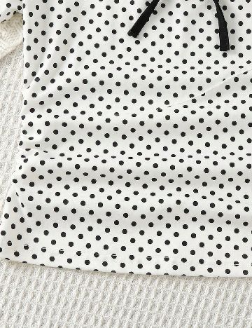 Set Tricouri 2 bucati Shein Kids, alb/negru