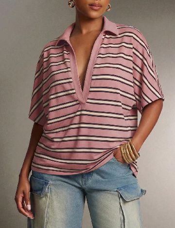 Tricou Oversize SHEIN, roz