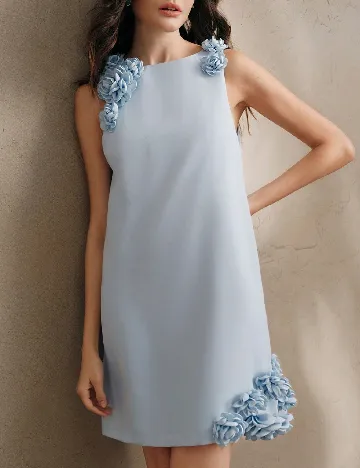 Rochie scurta Anewsta, albastru deschis