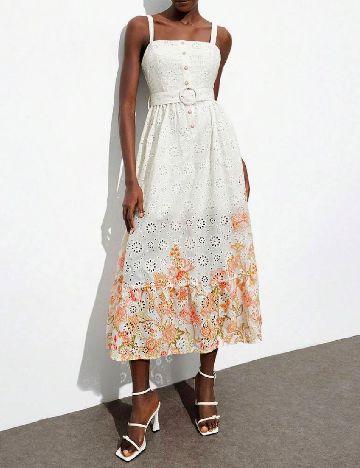 Rochie medie SHEIN, ecru