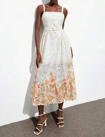 Rochie medie SHEIN, ecru