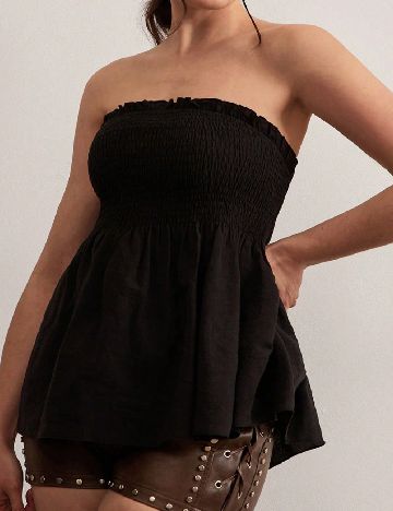 Top SHEIN CURVE, negru