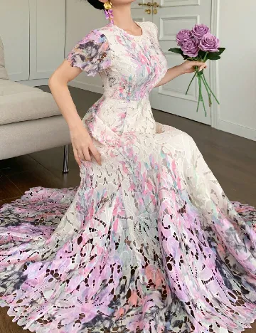 Rochie lunga Dazy, floral