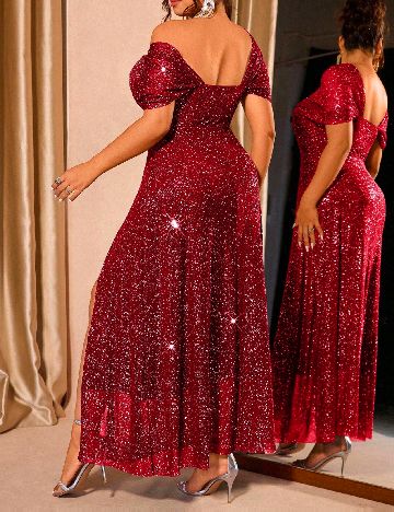 Rochie lunga SHEIN CURVE, rosu