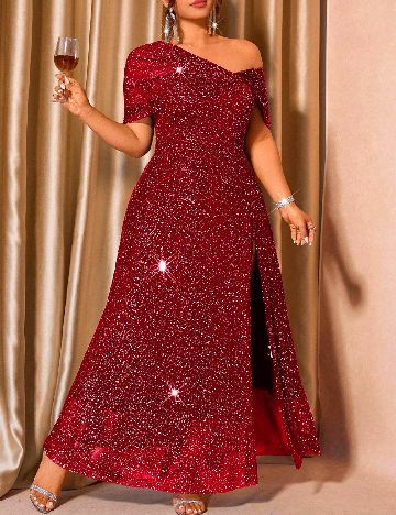 Rochie lunga SHEIN CURVE, rosu