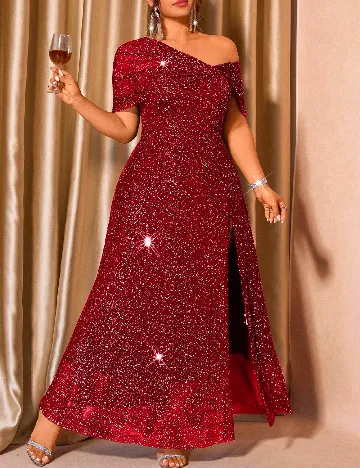 Rochie lunga SHEIN CURVE, rosu