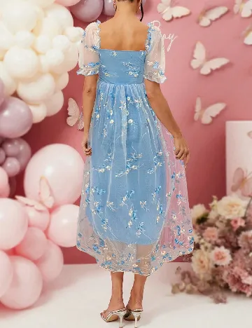 Rochie medie SHEIN Maternity, albastru