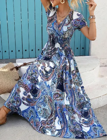 Rochie lunga Janes, mix culori