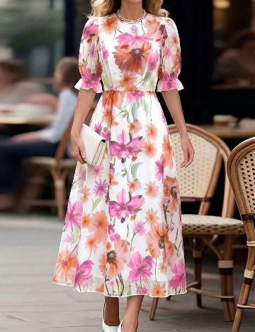 Rochie lunga SHEIN, floral print