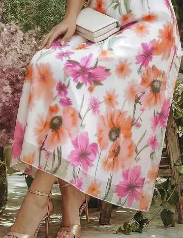 Rochie lunga SHEIN, floral print