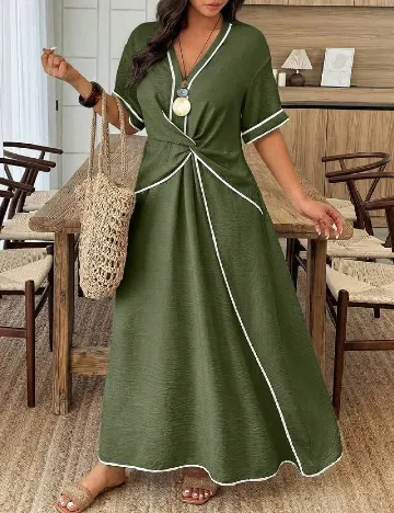 Rochie lunga SHEIN CURVE, verde