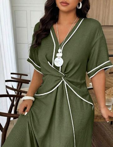 Rochie lunga SHEIN CURVE, verde