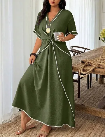 Rochie lunga SHEIN CURVE, verde