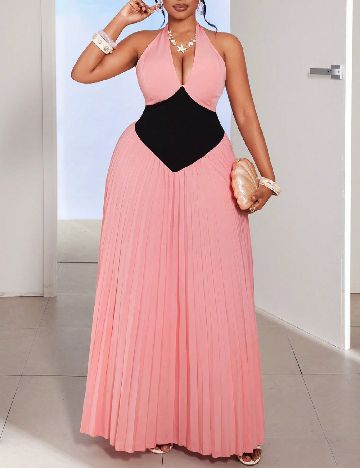 Rochie lunga SHEIN CURVE, roz