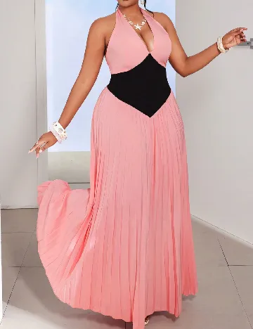 Rochie lunga SHEIN CURVE, roz