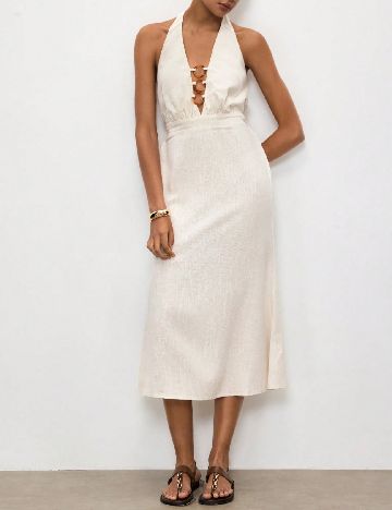 Rochie medie SHEIN, ecru