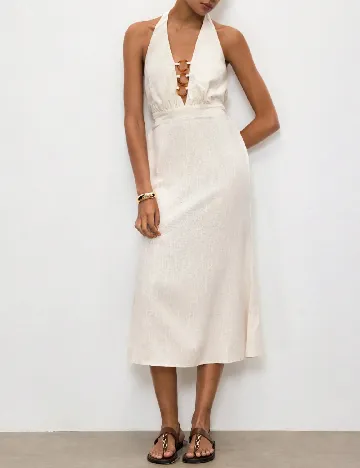 Rochie medie SHEIN, ecru