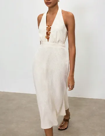Rochie medie SHEIN, ecru