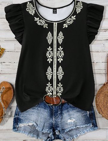 Bluza SHEIN CURVE, negru