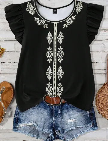 Bluza SHEIN CURVE, negru