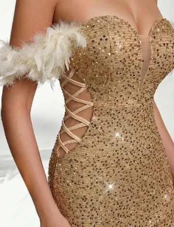 Rochie scurta SHEIN, maro deschis