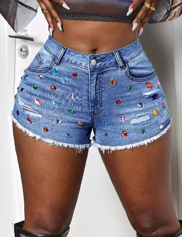 Pantaloni scurti SHEIN, albastru