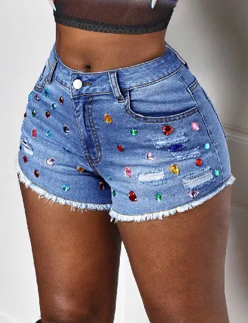 Pantaloni scurti SHEIN, albastru