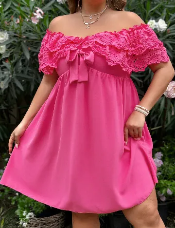 Rochie scurta SHEIN CURVE, roz