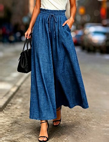 Pantaloni SHEIN, albastru