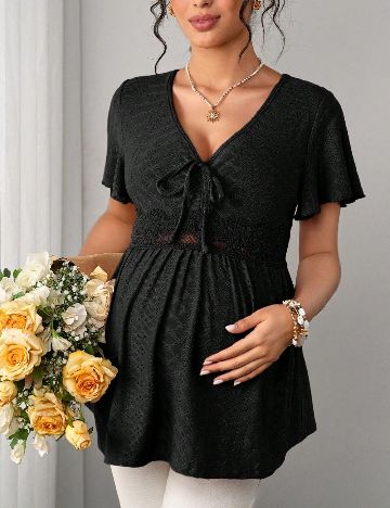 Bluza SHEIN Maternity, negru