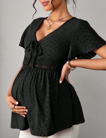 Bluza SHEIN Maternity, negru