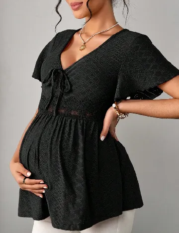 Bluza SHEIN Maternity, negru