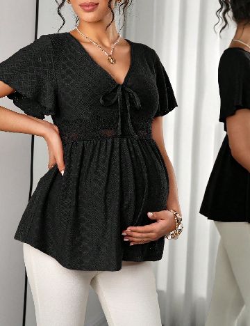 Bluza SHEIN Maternity, negru