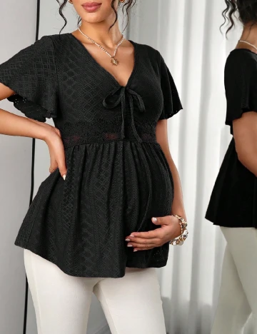 Bluza SHEIN Maternity, negru