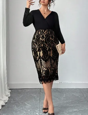 Rochie medie SHEIN CURVE, negru