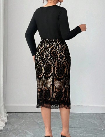 Rochie medie SHEIN CURVE, negru