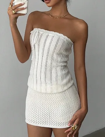 Rochie scurta SHEIN, alb