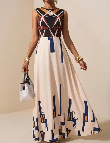 Rochie lunga SHEIN, crem