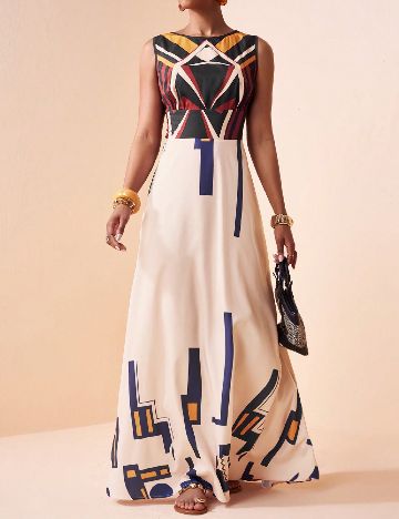 Rochie lunga SHEIN, crem