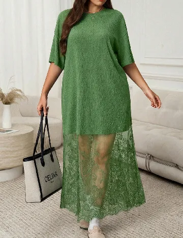 Rochie lunga SHEIN CURVE, verde