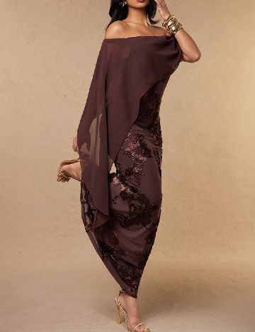 Rochie lunga SHEIN, maro