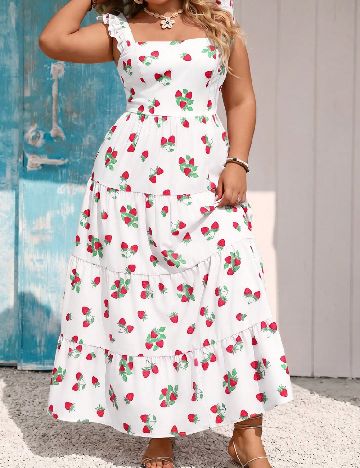 Rochie lunga SHEIN CURVE, alb