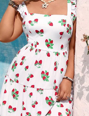 Rochie lunga SHEIN CURVE, alb