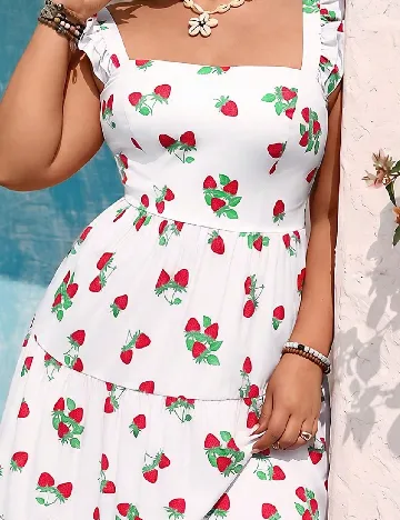 Rochie lunga SHEIN CURVE, alb