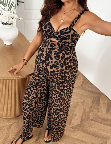 Salopeta SHEIN Maternity, animal print