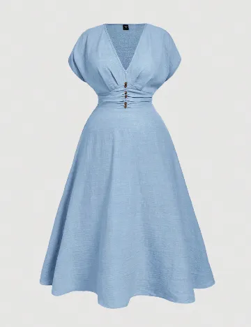 Rochie medie SHEIN CURVE, albastru