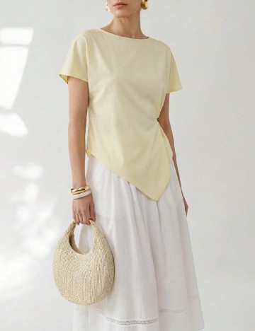 Top SHEIN, galben