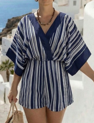 Salopeta SHEIN CURVE, bleumarin